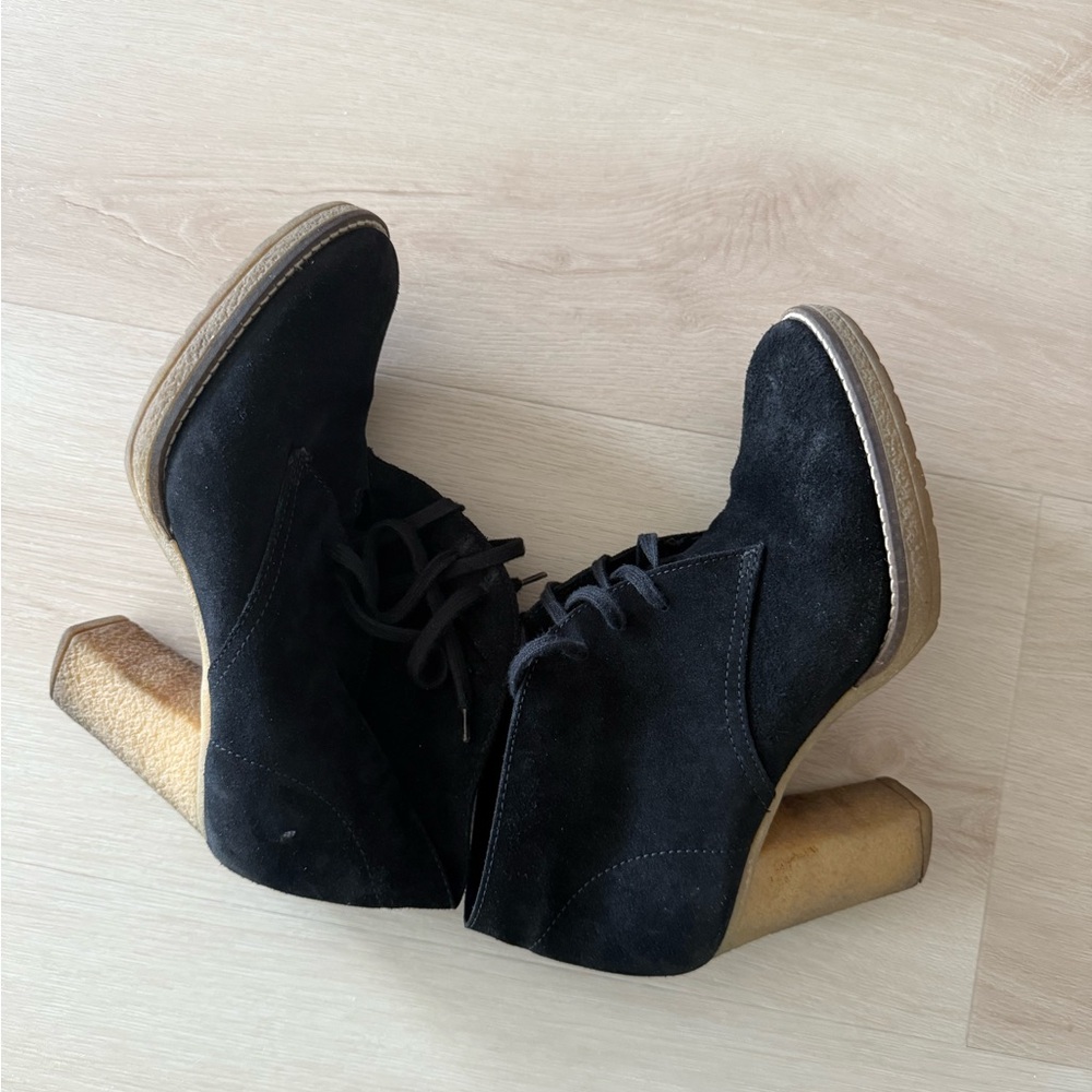 J. Crew McAlister Ankle Women's Black Suede Shoes size 7
